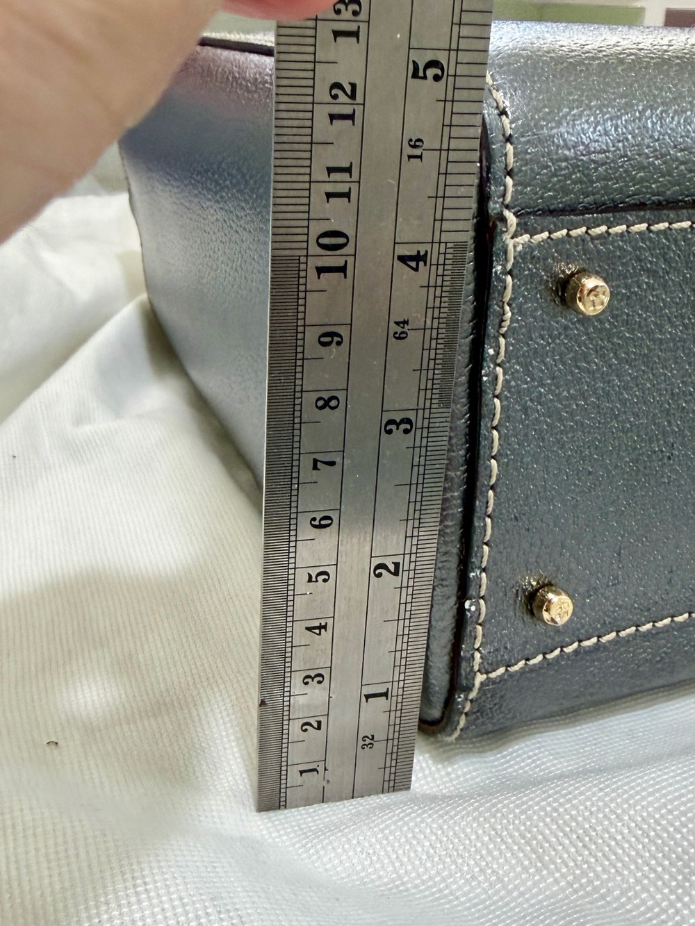 Kate Spade gunmetal Pebbled Leather Structured Tote like new! - Picture 6 of 8